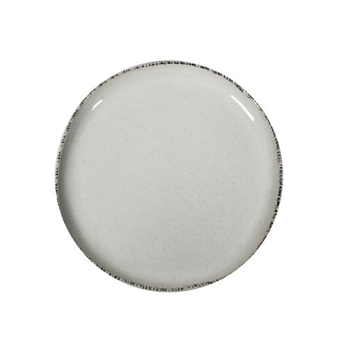 Plato en cerámica rustic 20,3 cm reactive glaze crema