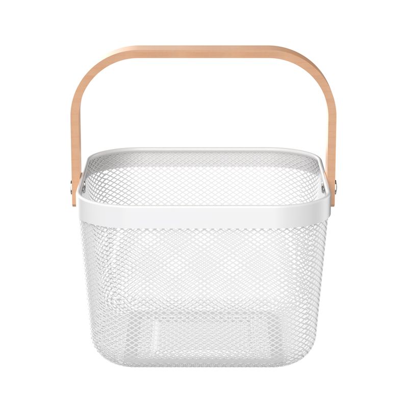 Canasto-con-24x24x17-cm-Acero-Blanco-con-Asa