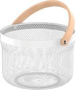 Canasto-Redondo-26x26x17.7-cm-Acero-Blanco-con-Asa