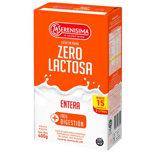 Leche en Polvo 0% Lactosa LA SERENISIMA 400 g