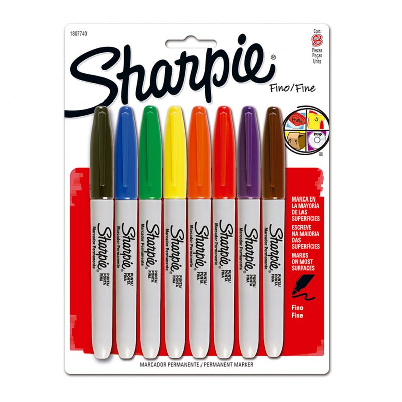 Marcador-SHARPIE-finos-8-colores-surtidos