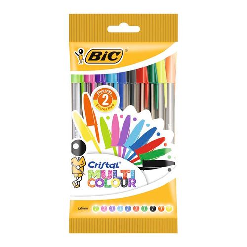 Bolígrafo BIC Cristal multicolor 10 un.