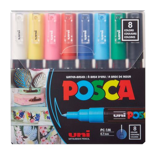 Marcadores Uni POSCA 0,7 mm 8 Colores