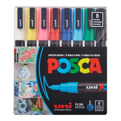 Marcadores Uni POSCA 1,3 mm 8 Colores