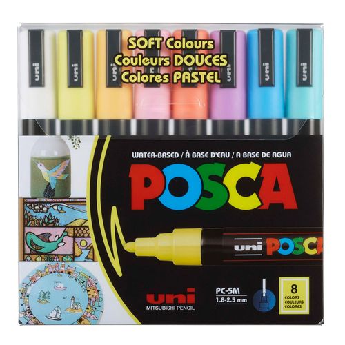Marcadores Uni POSCA 2,5 mm 8 Colores Pastel