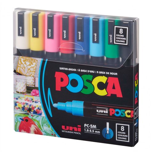 Marcadores Uni POSCA 2,5 mm 8 Colores