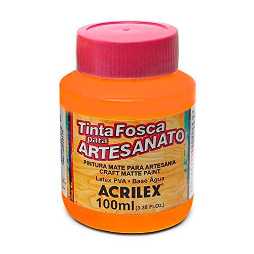 Pintura ACRILEX para artes 100 ml naranja