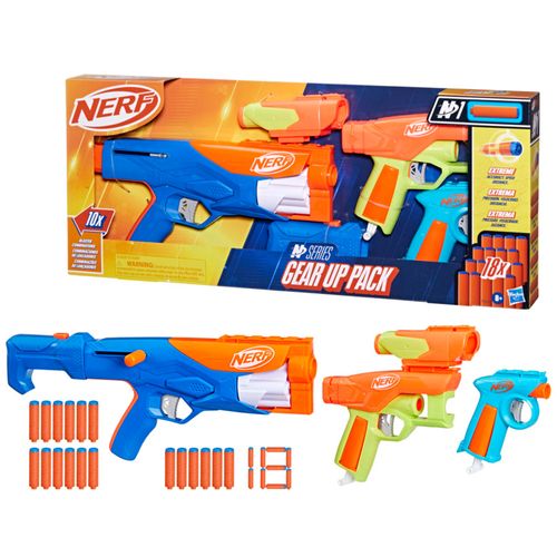 NERF Pistola Lanza Dardos Gear UP Pack x 3
