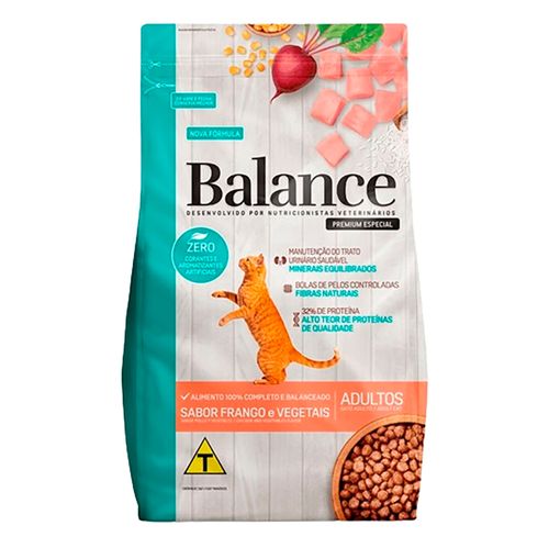 Alimento para gato BALANCE adulto pollo y vegetales 900 g