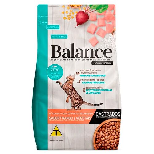 Alimento para gato BALANCE adulto castrado 900 g