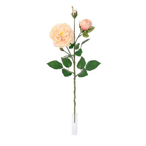 Flor artificial rosa ingles blanca