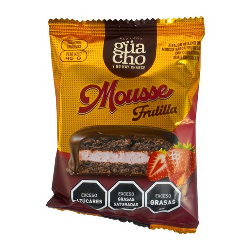 Alfajor GUACHO Mousse Frutilla 45 g