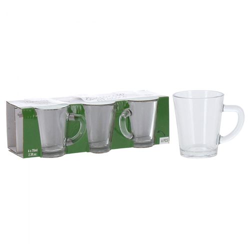 Set x 6 jarros vidrio 70 ml