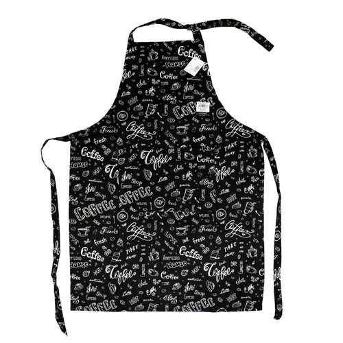 Delantal con peto 60 x 85 cm Black coffee