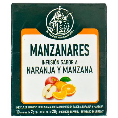 Té MANZANARES Sabor Naranja y Manzana 10 Sobres