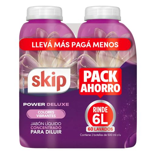 Pack x 2 Detergente SKIP Power para diluir 500 ml