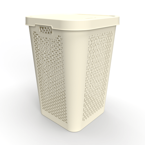 Cesto para ropa beige 41 x 41 x 59,5 cm 66 L