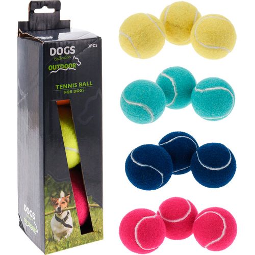 Pelotas para Perro Tenis de Colores x 3 un.