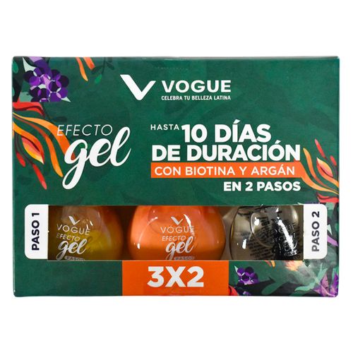 Pack x 3 esmalte VOGUE efecto gel carnaval