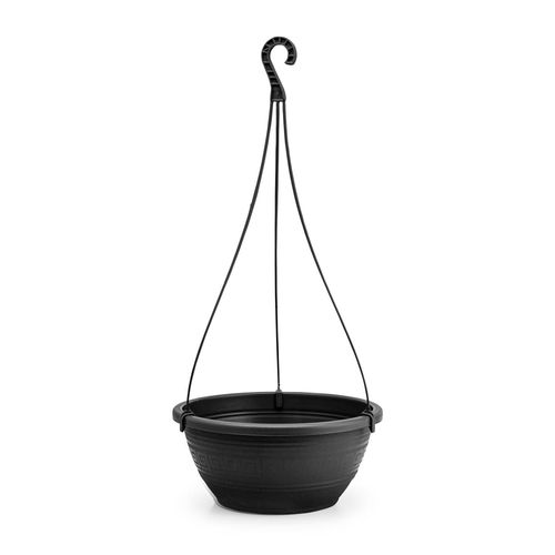 Maceta Colgante Negra con Percha 500 ml