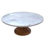 Plato-Blanco-marmol-con-pie-en-madera
