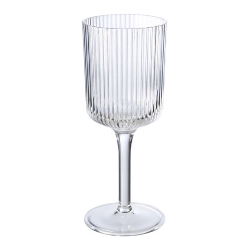 Copa Acrílico Transparente Facetado 360 ml