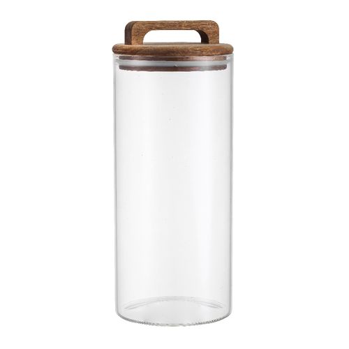 Frasco en vidrío 1,3 L con tapa de madera