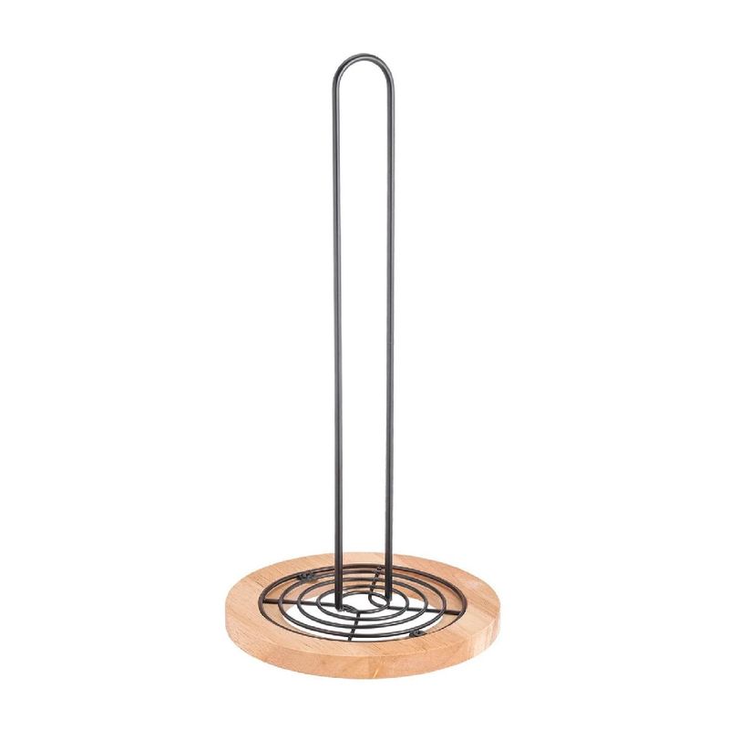 Porta-rollo-cocina-acero-y-madera-15-x-15-x-31-cm.gris