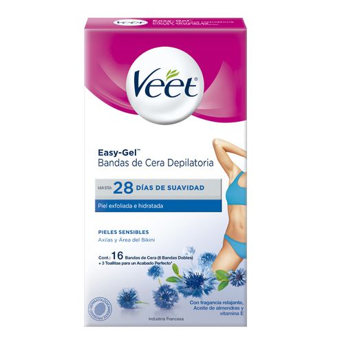 Banda Depilatoria VEET Piel Sensible Axilas
