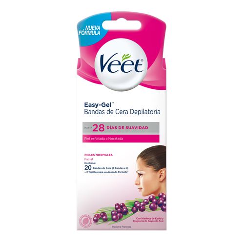 Banda depilatoria facial VEET piel sensible