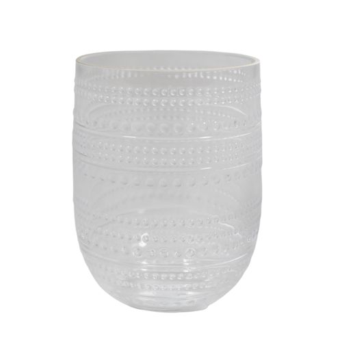 Vaso de acrílico con borde dorado 443 ml