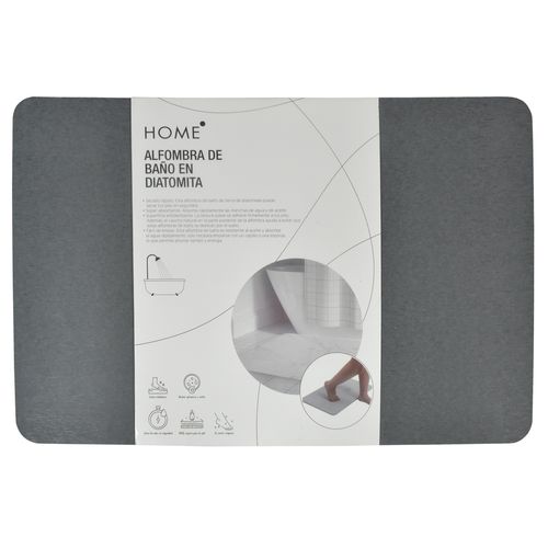 Alfombra para baño en diatomita 39 x 60 cm color gris