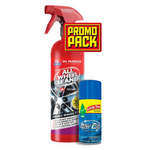 Limpia Llantas TITANIUM 750 ml + Little Tress New Car