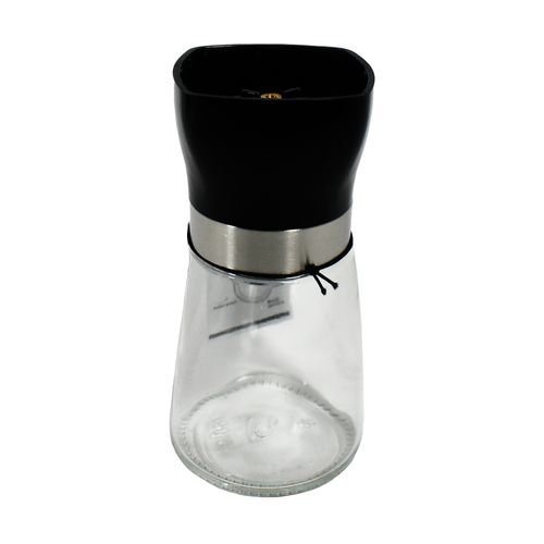 Molinillo para sal y pimienta en vidrio negro 160 ml