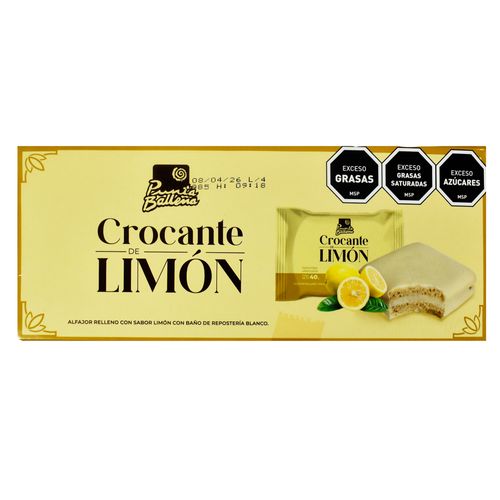 Alfajor PUNTA BALLENA crocante limón x 6 240 g