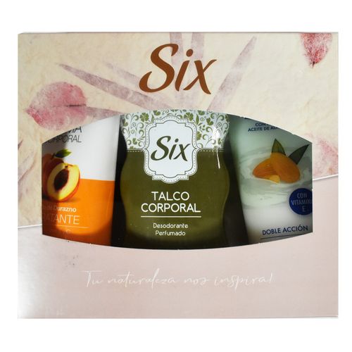Pack SIX Gel de Ducha Hidratante Crema Talco