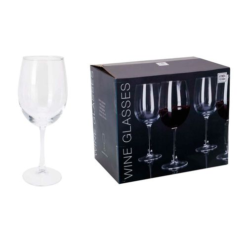 Set x 6 copas de vino en vidrio 465 ml