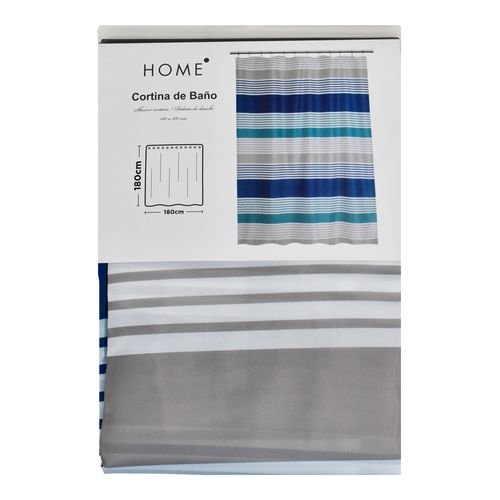 Cortina para baño jardín + 12 ganchos