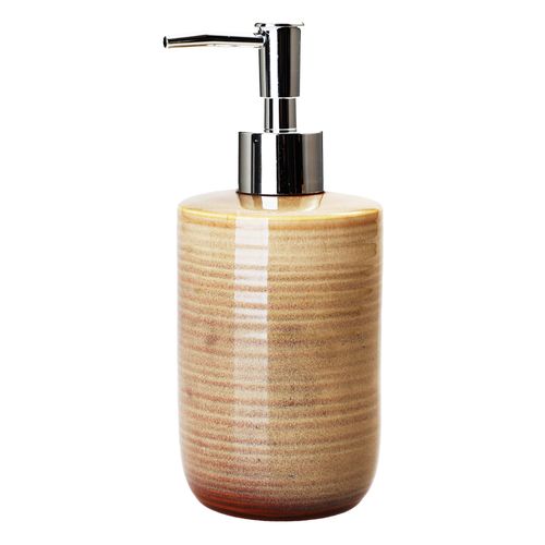 Dispensador de Jabón Cerámica Esmaltada Marrón