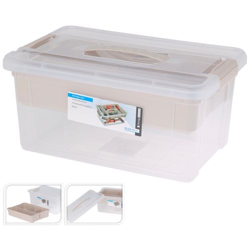 Caja almacenamiento 9 L transparente