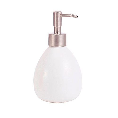 Dispensador de jabón en dolomita Blanco mate 8,9 x 8 cm