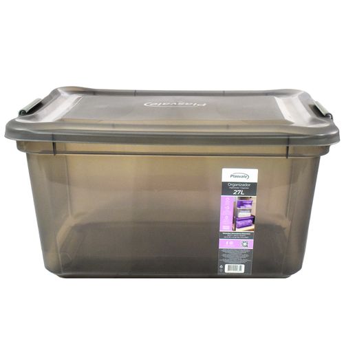 Caja organizadora 27 lts gris