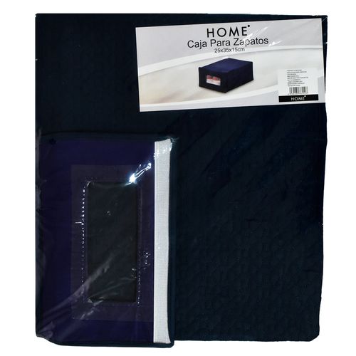 Caja para zapatos 25x35x15 cm gamuza azul