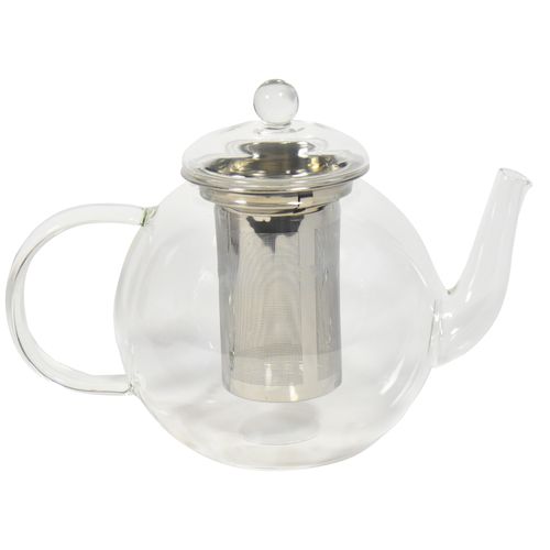 Tetera 1500 ml vidrío borosil infusor acero inoxidable