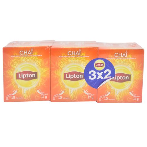 Pack 3 x 2 Té LIPTON Chai 10 Sobres
