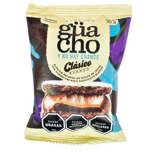 Alfajor GÜACHO Clásico Chocolate Blanco 70 g