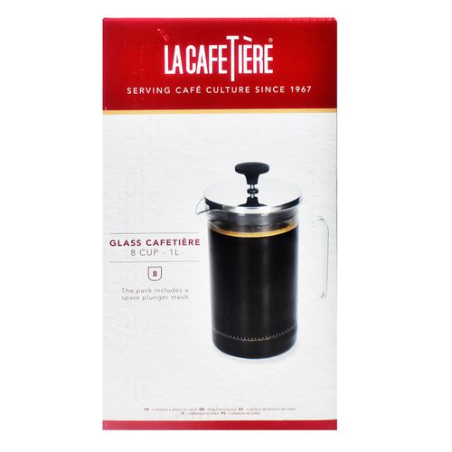 Cafetera 1 L Vidrio Prensa Francesa