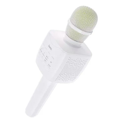 Micrófono HOCO Modelo Bk5 Cantando Karaoke White