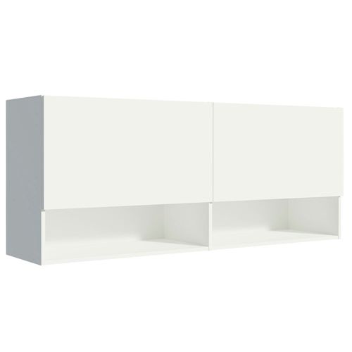 Mueble Aéreo 2 Puertas 2 Nichos Blanco 120x31x50 cm