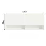 Mueble-Aereo-2-Puertas-2-Nichos-Blanco-120x31x50-cm
